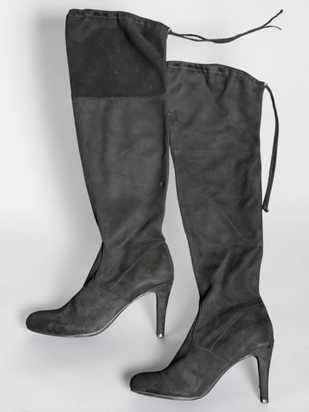 Relativity Black Over The Knee Slouchy Heel Boots Size 9